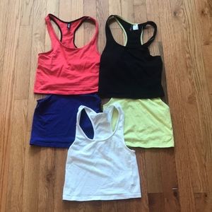H&M Set of Five Colored Crop Tops